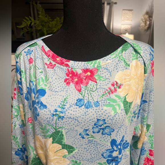 NWT-Style & Co Women’s 3/4 Sleeve Floral Top - Picture 2 of 7